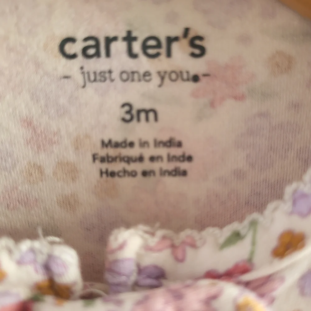 Carter's Pink Floral 'Little Sister' Footie 3m